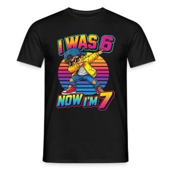 J'avais 6 ans, maintenant j'en ai 7 ! - Men's T-Shirt - black - Front - AI Model Male 178 light (178cm)
