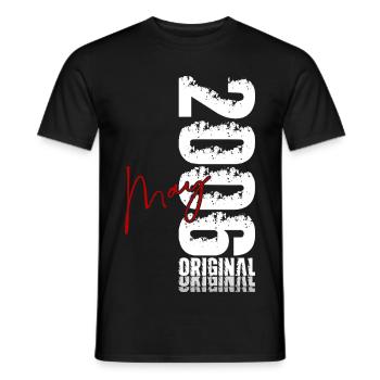 20th Birthday Gift Original May 2006 - Men's T-Shirt - black - Front - AI Model Male 178 light (178cm)