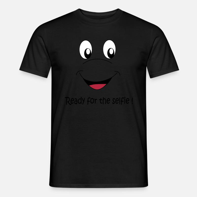 Ready for the selfie - Männer T-Shirt - Schwarz