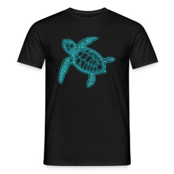 Sea Turtle Green Sea Turtle Turtle - Men's T-Shirt - black - Front - AI Model Male 178 light (178cm)