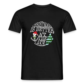 Weihnachten ist besser im Lake Shirt, Lake - Männer T-Shirt - Schwarz - Vorne - AI Model Male 178 light (178cm)