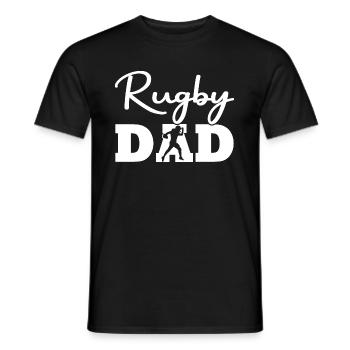 Dad Rugby - Men's T-Shirt - black - Front - AI Model Male 178 light (178cm)