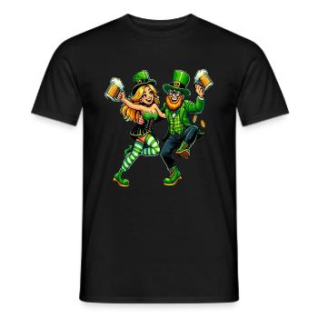 Dancing couple - Men's T-Shirt - black - Front - AI Model Male 178 light (178cm)
