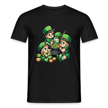 Happy Leprechaun (Irish Leprechaun) Bébés - T-shirt homme - noir - Devant - AI Model Male 178 light (178cm)