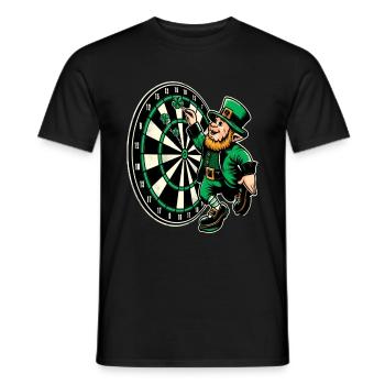 Fléchettes jouant du lutin (lutin irlandais) - T-shirt homme - noir - Devant - AI Model Male 178 light (178cm)