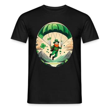 Parapente Trèfle de la Saint-Patrick - T-shirt homme - noir - Devant - AI Model Male 178 light (178cm)