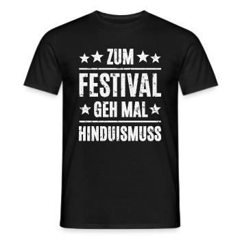 Hinduism Festival - Men's T-Shirt - black - Front - AI Model Male 178 light (178cm)