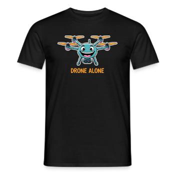 Funny Drone with Camera - Drone Alone - Men's T-Shirt - black - Front - AI Model Male 178 light (178cm)