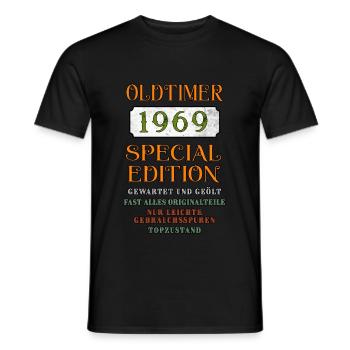 Oldtimer 1969 - Männer T-Shirt - Schwarz - Vorne - AI Model Male 178 light (178cm)