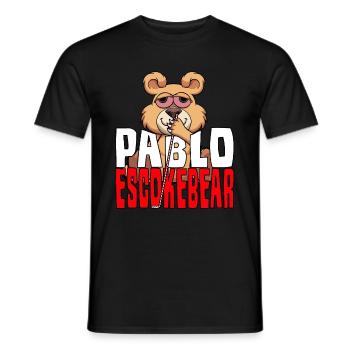 Cocaine Line Nose Bear Teddy Pablo Eskoksbär - T-shirt homme - noir - Devant - AI Model Male 178 light (178cm)