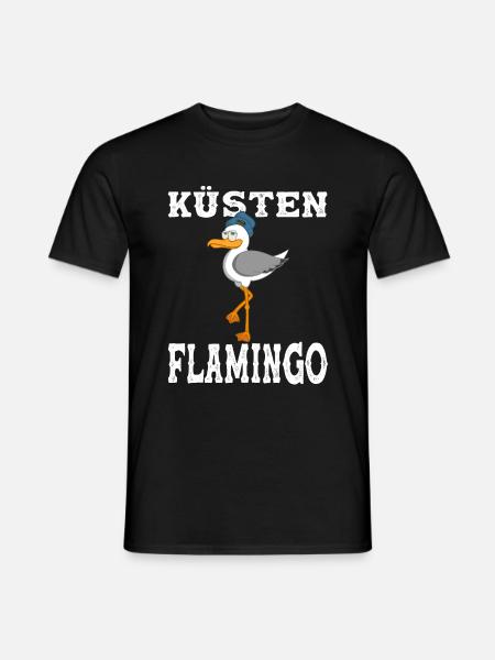 Möwe Flamingo Küste Vogel Meer Strand Wasser - Männer T-Shirt - Schwarz