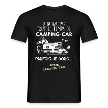 7 - camping-car humour sommeil.png - T-shirt homme - noir - Devant - AI Model Male 178 light (178cm)