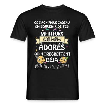 Mes collègues adorés. - T-shirt homme - noir - Devant - AI Model Male 178 light (178cm)