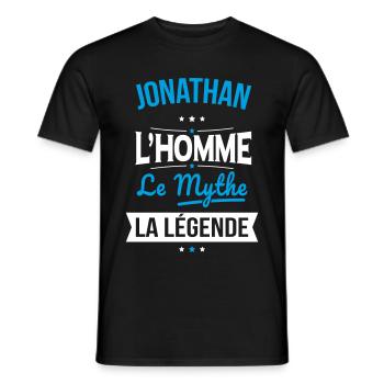 Jonathan - L'Homme - Le Mythe - La Légende - T-shirt homme - noir - Devant - AI Model Male 178 light (178cm)