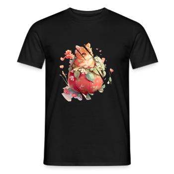 Cat in a pot - Men's T-Shirt - black - Front - AI Model Male 178 light (178cm)