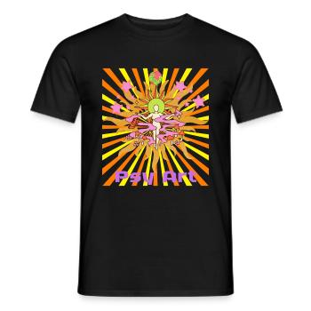 psy art Gaia - Männer T-Shirt - Schwarz - Vorne - AI Model Male 178 light (178cm)