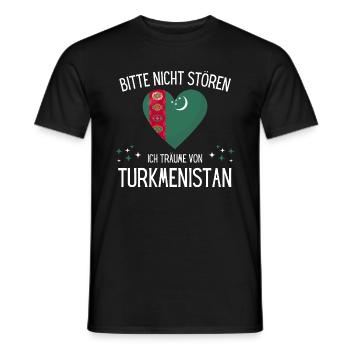 Bitte nicht stören ich träume von Turkmenistan - Männer T-Shirt - Schwarz - Vorne - AI Model Male 178 light (178cm)