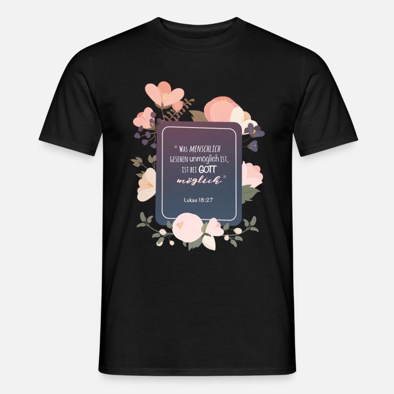 Bei Gott möglich - Männer T-Shirt - Schwarz