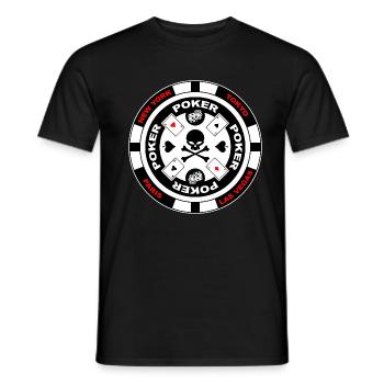 poker team design 3 - Men's T-Shirt - black - Front - AI Model Male 178 light (178cm)