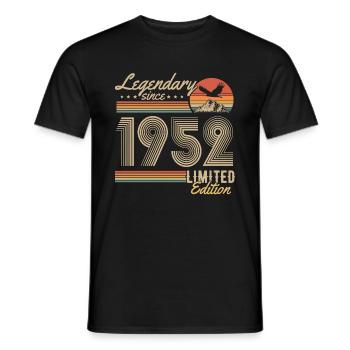 Millésime 1952 Vintage Rétro Anniversaire Cadeau - T-shirt homme - noir - Devant - AI Model Male 178 light (178cm)