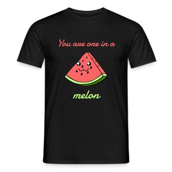 You are one in a melon - Watermelon - T-shirt homme - noir - Devant - AI Model Male 178 light (178cm)