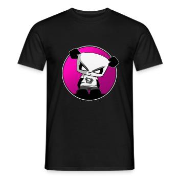 Gaming Panda Gangsta Panda lustig süß cool - Männer T-Shirt - Schwarz - Vorne - AI Model Male 178 light (178cm)
