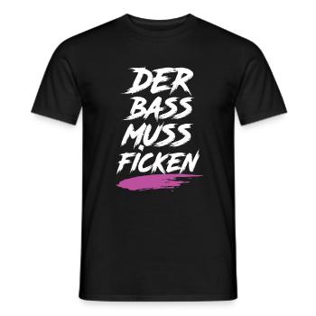 Der Bass Muss F***** Festival - Männer T-Shirt - Schwarz - Vorne - AI Model Male 178 light (178cm)