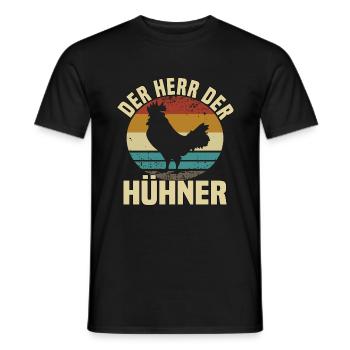 Der Herr Der Hühner - Männer T-Shirt - Schwarz - Vorne - AI Model Male 178 light (178cm)