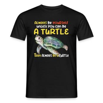 Soyez une tortue - T-shirt homme - noir - Devant - AI Model Male 178 light (178cm)