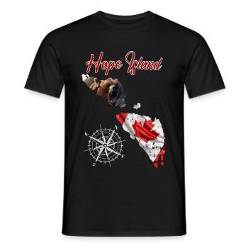 Hope Island - Vancouver Canada Survival Teams - Männer T-Shirt - Schwarz - Vorne - AI Model Male 178 light (178cm)