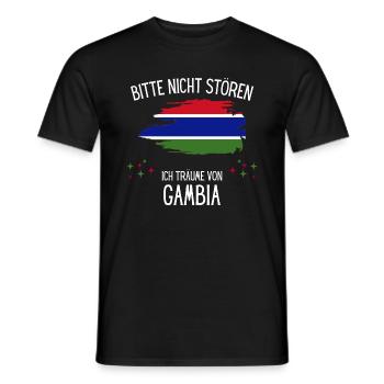 Bitte Nicht Stören Ich Träume Von Gambia - Männer T-Shirt - Schwarz - Vorne - AI Model Male 178 light (178cm)