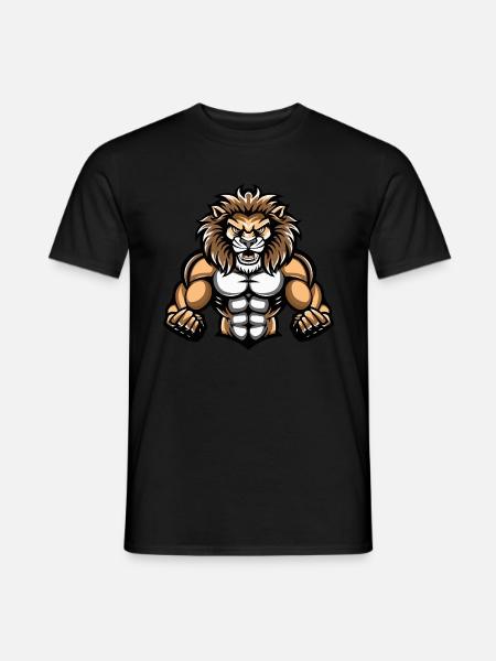 Leo Muscles Bodybuilding - Men's T-Shirt - black
