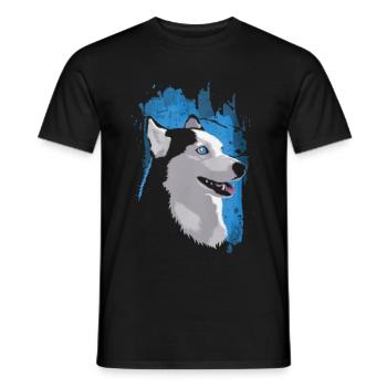 I Love Husky - Men's T-Shirt - black - Front - AI Model Male 178 light (178cm)