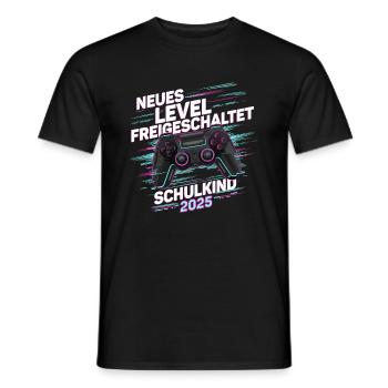 Enrollment Back to School Boys Schoolchild 2025 - Men's T-Shirt - black - Front - AI Model Male 178 light (178cm)