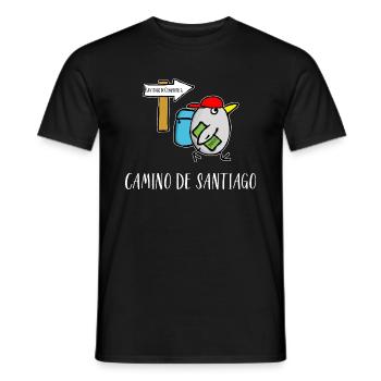 Way of St. James Spain Pilgrims Camino De Santiago - Men's T-Shirt - black - Front - AI Model Male 178 light (178cm)