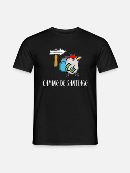 Chemin de Compostelle Espagne Pèlerins Camino De Santiago - T-shirt homme - noir