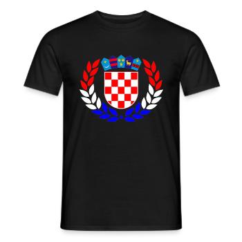 Lorbeerkranz Kroatien - Männer T-Shirt - Schwarz - Vorne - AI Model Male 178 light (178cm)