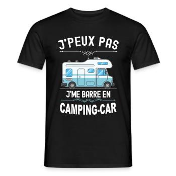 Je me Barre en Camping-car pour vivre le bonheur - T-shirt homme - noir - Devant - AI Model Male 178 light (178cm)