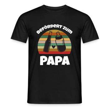 Befördert zum Papa Schweiz Baby Geburt Ätti - Männer T-Shirt - Schwarz - Vorne - AI Model Male 178 light (178cm)