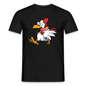 Drôle de poulet hypnotisé - T-shirt homme - noir - Devant - AI Model Male 178 light (178cm)