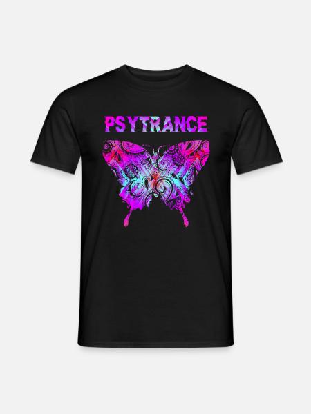 Prezent Psytrance Goa Trance - Mænd T-shirt - sort