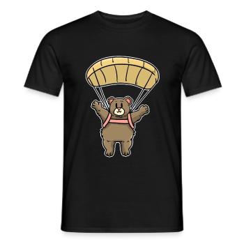 Gleitschirmfliegen Bär - Männer T-Shirt - Schwarz - Vorne - AI Model Male 178 light (178cm)