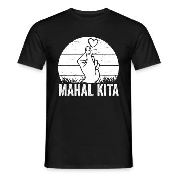 Awesome Mahal Kita Pinoy Finger Heart For Filipino - Men's T-Shirt - black - Front - AI Model Male 178 light (178cm)