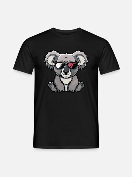 Koala Cool Tier - Männer T-Shirt - Schwarz