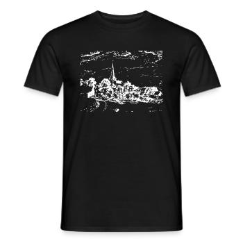 Remlingrade - Ville natale - Souvenirs - T-shirt homme - noir - Devant - AI Model Male 178 light (178cm)