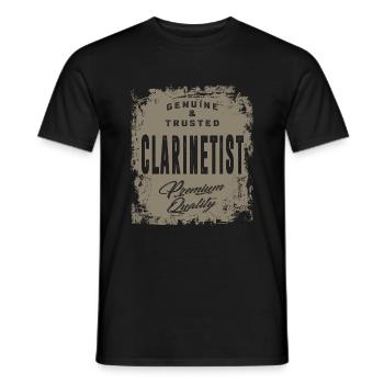 Clarinettiste authentique - T-shirt homme - noir - Devant - AI Model Male 178 light (178cm)