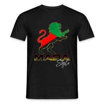 Mada Style Martinique Lion Power And Strength - Men's T-Shirt - black - Front - AI Model Male 178 light (178cm)
