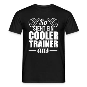 Fußballtrainer Spruch Bester Trainer Fußballcoach - Männer T-Shirt - Schwarz - Vorne - AI Model Male 178 light (178cm)