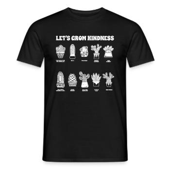 Awesome Let's Grow Kindness For Succulent Cactus - Men's T-Shirt - black - Front - AI Model Male 178 light (178cm)