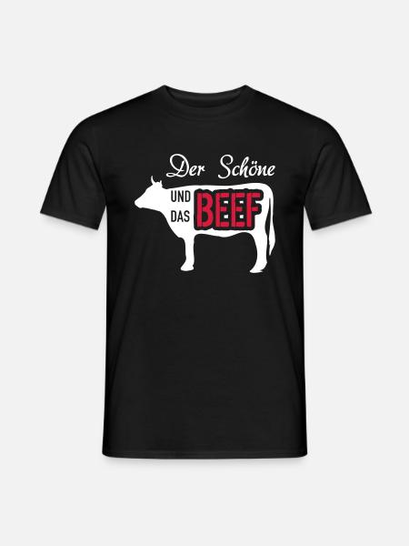 Der Schöne und das Beef - Männer T-Shirt - Schwarz